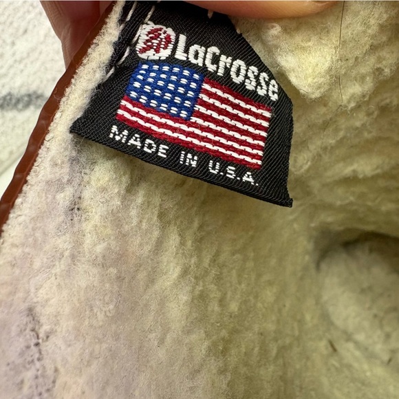 Lacrosse Men’s 8 Made In USA Cowboy Western Rubber Boots Red Vintage - Picture 9 of 10